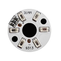 Source lumineuse ponctuelle LED RGB SMD5054 DC 5V 0.3A, carte de circuit imprimé en aluminium haute luminosité, diamètre 31 mm, lampe basse tension, accessoires d'éclairage