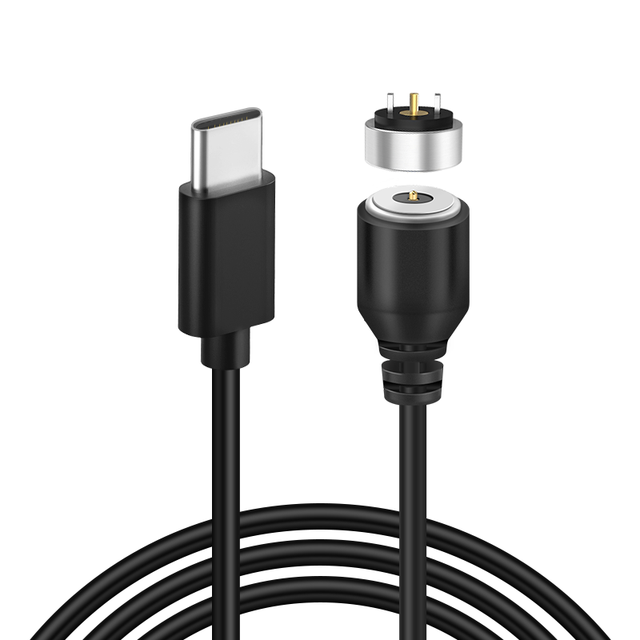 12V 3A Type C to Round Magnetic Connector Customizable Fast Charging Cable