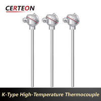 WRN230 WRN130 Thermocouple Type K 1300℃ Acier Inoxydable Filetage M27 500mm Sonde