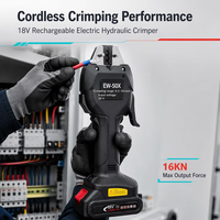 Tang Crimping Hidrolik Listrik Tanpa Kabel Bertenaga Lithium, Alat Crimping Terminal Kabel Isi Ulang, Garansi 1 Tahun untuk Terminal Berinsulasi