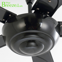 Ventilador de techo Breezelux estilo europeo Ingeniería Comercial ventilador de techo de hoja ABS silencioso para sala de estar sin luz