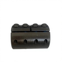 Accouplement rigide à serrage simple de 1/2 pouce, coupleur d'arbre fendu en une seule pièce 45 #   Acier oxydé noir, pour vis de guidage de moteur CNC