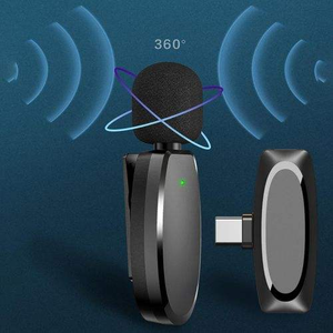 Microphone à condensateur sans fil pour karaoké, pour deux personnes, portable, de bureau, plug-and-play, sans application, <span class=keywords><strong>enregistrement</strong></span> <span class=keywords><strong>audio</strong></span> en direct sur <span class=keywords><strong>Android</strong></span> - Product Image 5