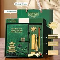 Coffret Cadeau Bloc-Notes Haut de Gamme en Similicuir Style Chinois avec Boucle Fenêtrée A5, Clé USB Souvenir de Grande Valeur, Fabrication Personnalisée Chine