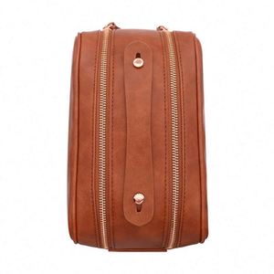 Muestra gratuita: Nueva bolsa de aseo de viaje personalizada de poliéster, neceser grande de viaje para baño y afeitado, bolsa de cosméticos grande para viaje - Product Image 6