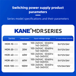 Alimentation électrique sur rail DIN MDR-10 10W 5V 12V 15V 24V 48V AC/DC, alimentation à découpage mince pour panneau de commande d'automatisation industrielle - Product Image 2