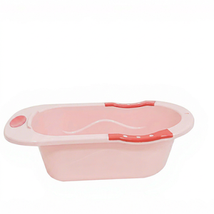 <b>Large</b> Capacity <b>Plastic</b> Bath Tub With Safety Support Arm Built In Soap <b>Tray</b> Hanging Hook And Premium PP Space Saving Design - Product Image 1