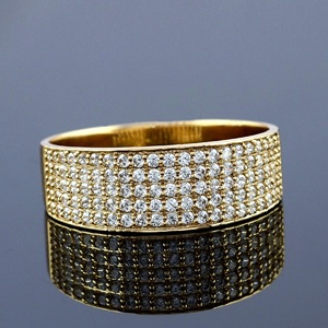 14K Solid Gold Lab Diamond Multi-Row Diamond Wide Band <b>Ring</b> Pave Set Diamond Wedding Band 1.17 Ctw 925 <b>Silver</b> <b>Statement</b> <b>Ring</b> - Product Image 4