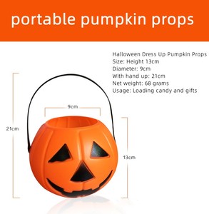 Wholesale Plastic Halloween <strong>Pumpkin</strong> Buckets <strong>Large</strong>, Medium and Small Children's Candy Jar Fall Decor <strong>Pumpkin</strong> - Product Image 5