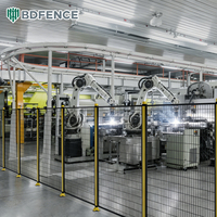 Clôture de protection en acier à faible teneur en carbone sur mesure pour cellules de chargement robotisées avec panneaux modulaires et protection fiable pour l'usine