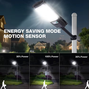 Lampadaire Solaire d'Extérieur Étanche Haute Performance en ABS avec Batterie Télécommandée Grande Capacité et Source Lumineuse LED - Product Image 5