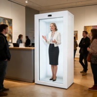 Gabinete de Pantalla LCD Transparente de 43-98 Pulgadas con Pantalla Táctil |   Vitrina Publicitaria Holográfica 3D para Museos y Tiendas de Lujo