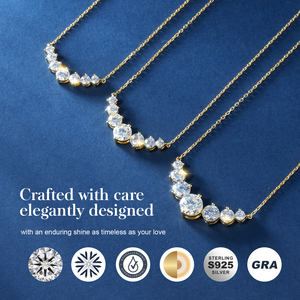 Mossanite Charm Gifts 14K Gold Plated <strong>Solid</strong> 925 Sterling <strong>Silver</strong> 5.0CT GRA VVS Moissanite Lab Diamond Pendant <strong>Necklace</strong> for Women - Product Image 5