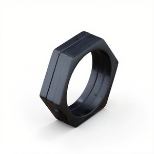 <span class=keywords><strong>แหวน</strong></span>นิ้วทรงแปดเหลี่ยมเคลือบโลหะด้วยไฟฟ้าแบบไร้สารโลหะ ดีไซน์เรียบง่ายสไตล์เรโทรสำหรับทุกเพศ - Product Image 2