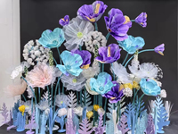 Fleurs géantes en papier personnalisées, décorations florales pour mariage, événements, ensemble d'arrangements de coquelicots et pissenlits sur pied
