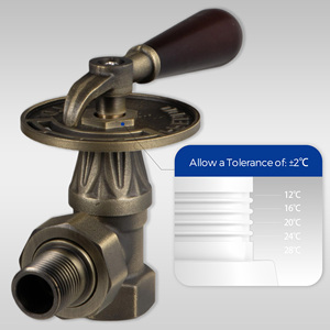 Ensemble de robinets thermostatiques angulaires classiques haut de gamme IVANCI en laiton 15 mm / 1/2'' pour appartement, contrôle précis de la température - Product Image 5