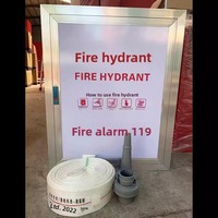 Armoire d'incendie intérieure avec ensemble d'équipement de lutte contre l'incendie, dérouleur de tuyau et boîte à incendie, modèle personnalisable