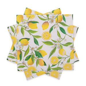 Vente en gros de serviettes en <span class=keywords><strong>papier</strong></span> jetables écologiques au <span class=keywords><strong>citron</strong></span> d'été 33*33cm pour les serviettes en <span class=keywords><strong>papier</strong></span> imprimées pour les fêtes et les rassemblements. - Product Image 1