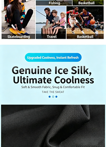 Cagoule d'été <span class=keywords><strong>tout</strong></span>-en-un en soie glacée avec écran filtrant, respirante, protection solaire et pare-vent pour le cyclisme en extérieur - Product Image 6