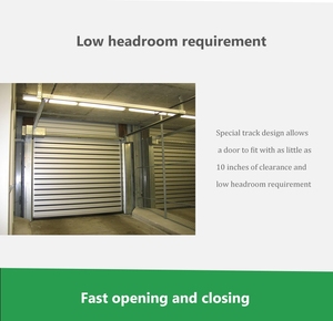 Porte de <span class=keywords><strong>garage</strong></span> automatique à enroulement rapide en aluminium, porte à enroulement spiralé haute vitesse - Product Image 2