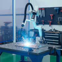 Robot de soudage collaboratif flexible à 6 axes, soudeuse MIG, enregistrement manuel de la trajectoire, soudure stable, réduction des coûts de main-d'œuvre