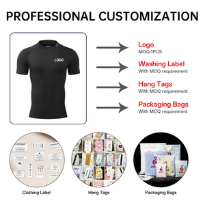 Maglietta a Compressione ad Asciugatura Rapida 190 GSM, Vestibilità Slim, OEM, Leggings Sportivi ad Asciugatura Veloce per Allenamento - Product Image 4