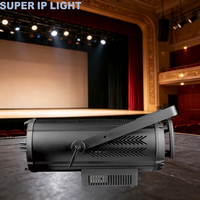 Projecteur LED COB silencieux sans ventilateur 230W avec zoom motorisé 12-55 °   CRI≥95 DMX512 pour studio