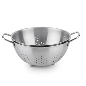 Passoire en acier inoxydable avec deux poignées, passoire de cuisine durable pour laver et égoutter les fruits et légumes - Product Image 4