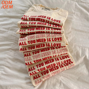 Camiseta Oversize 100% Algodón con Diseño de Logotipo Personalizado en Relieve, Estilo Ajustado, Transpirable, Tejido de Punto de Alto Gramaje para Serigrafía - Product Image 2