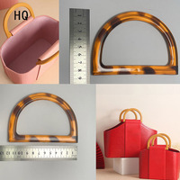 Poignée transparente en résine en forme de D pour sac, idéale pour sacs à main DIY faits main, sacs tulipe et boîtes cadeaux