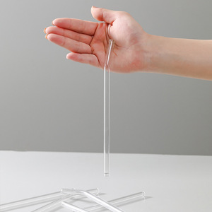 Ensemble de pailles en verre, en borosilicate transparent, résistant à la chaleur, pliable, pour boire du jus, réutilisable, respectueux de l'environnement - Product Image 4
