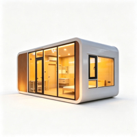 Maison mobile Apple Cabin, capsule spatiale, conteneur, salon, chambre à coucher, structure en acier, design moderne, villa Internet