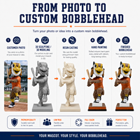 Figurine Souvenir Personnalisée en Résine, Mascotte d'Aigle de Baseball, Bobblehead Réaliste Peint à la Main, en Pose Oscillante