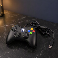 Manette de jeu sans fil 2,4 G avec vibration pour PC, Xbox 360, Steam, jeux d'action et de rôle, récepteur USB
