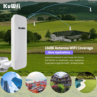 Punto de Acceso Gigabit KuWFi WB5G08 CPE para Exteriores de Alta Velocidad con Emparejamiento Automático, 18dBi, Alcance de 8-10 km, Puente Inalámbrico Punto a Punto