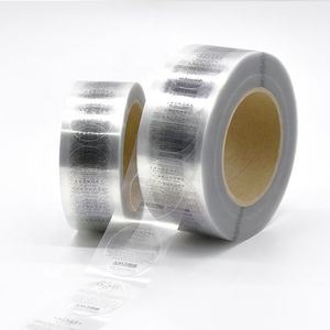 Biểu tượng tùy chỉnh in ấn không thấm nước dán trong suốt tự dính rõ ràng Vinyl Sticker <span class=keywords><strong>PVC</strong></span> nhãn CuộN - Product Image 2