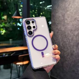 Cross-border Samsung <span class=keywords><strong>S</strong></span> <span class=keywords><strong>22</strong></span> <span class=keywords><strong>ultra</strong></span> Funda para teléfono móvil 17 Marco de lente de metal IP15 de borde antideslizante de color de puntos magnéticos de alta transparencia - Product Image 6