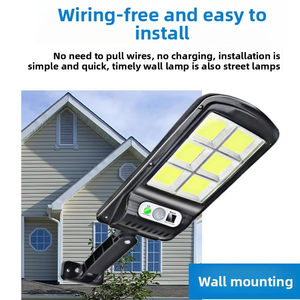 Lampadaires solaires extérieurs étanches à haute luminosité LED <span class=keywords><strong>lampe</strong></span> <span class=keywords><strong>solaire</strong></span> avec télécommande IP65 puissant lampadaire pour cour - Product Image 3