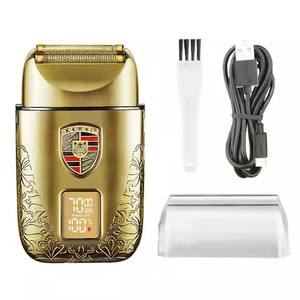 Kemei-<span class=keywords><strong>Afeitadora</strong></span> eléctrica recargable de metal <span class=keywords><strong>con</strong></span> pantalla LED, máquina de afeitar de cabeza calva, novedad de 2017 - Product Image 5