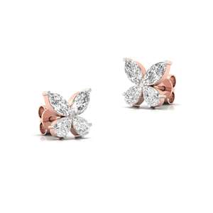 ต่างหูเพชรทรงมาร์ควิสเพียร์คัท CVD รูปผีเสื้อ ชุบทอง 10K สีแฟนซี รับรองโดย IGI ดีไซน์หรูหรา ระยิบระยับ - Product Image 2