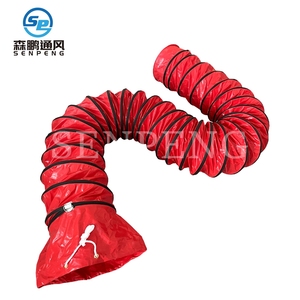 300mm di alta qualità resistente all'usura rosso PVC condotto dell'aria ad alta temperatura <span class=keywords><strong>flessibile</strong></span> di ventilazione <span class=keywords><strong>flessibile</strong></span> resistente al condotto dell'aria di scarico - Product Image 4