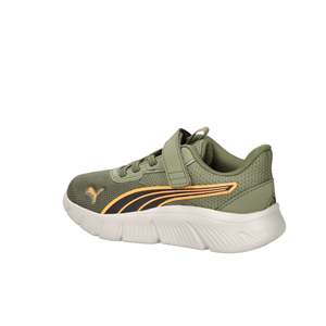 Sneakers Puma per Bambini Verde Oliva con Striscia Arancione, Chiusura in Velcro, Suola Chunky, Scarpe da Corsa - Product Image 3
