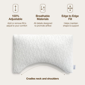Oreillers ajustables pour lit King Size, soutien pour les épaules, le cou et la tête, oreillers en mousse en forme de croissant, fermeté moyenne, pour dormeurs sur le dos et sur le côté - Product Image 4