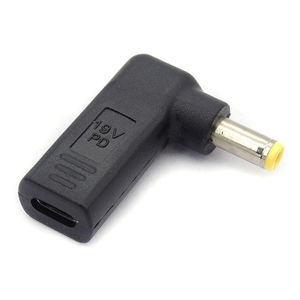 Adaptador de fuente de alimentación para portátil tipo C hembra a DC 5,5x2,5mm macho con adaptador PD engañoso para Lenovo/Asus/Dell/HP - Product Image 1