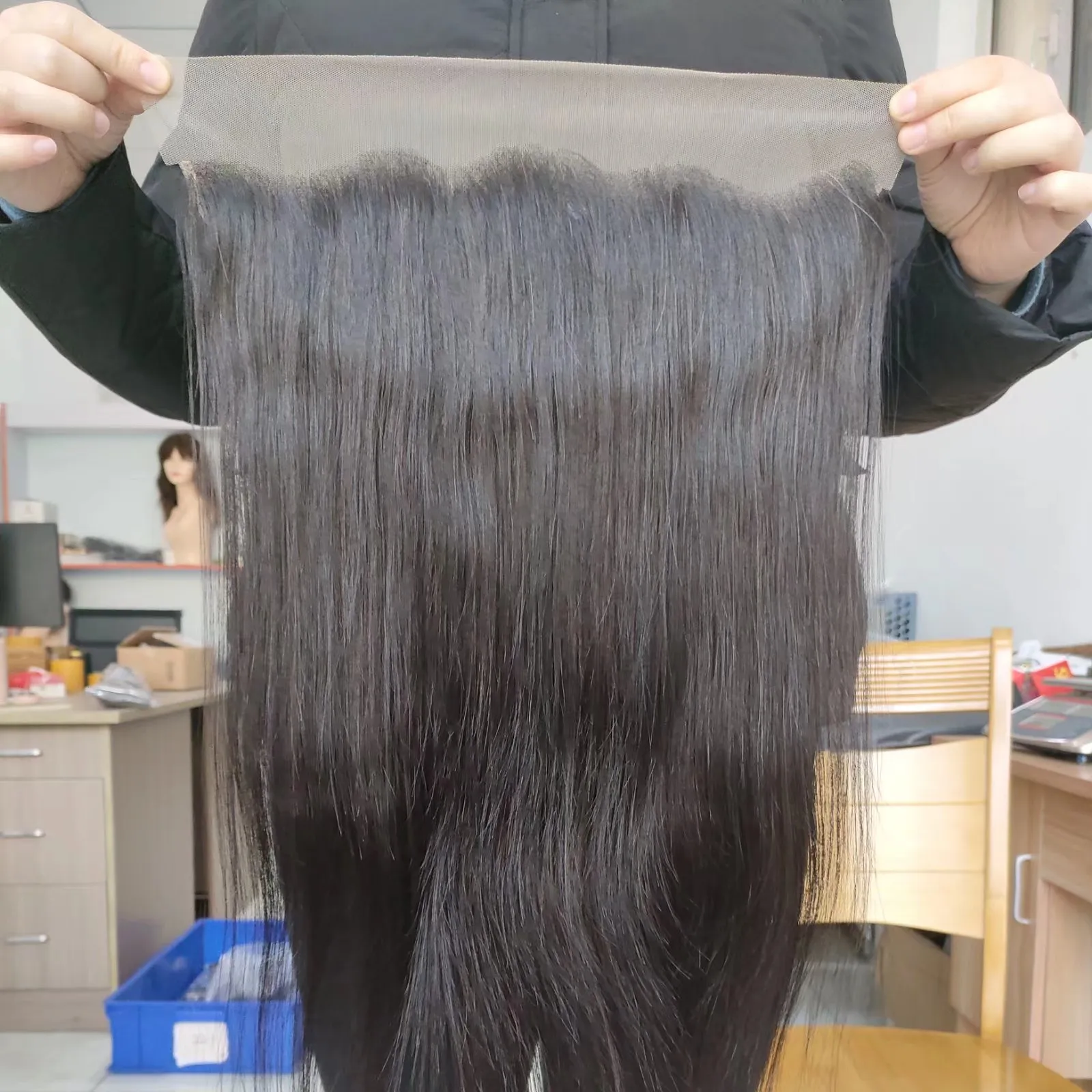 Perruque lace frontal wig Swiss Lace, closure HD, Transparent et HD, avec cheveux alignés cuticules complets