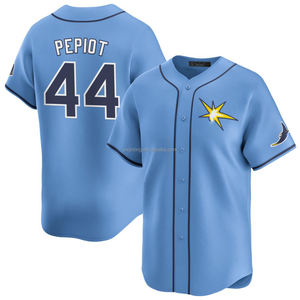 رداء بيسبول رجالي من Tampa Bay بديل أزرق فاتح قميص بيسبول مخصص مزين بزي قابل للتنفس بمقاس كبير - Product Image 5