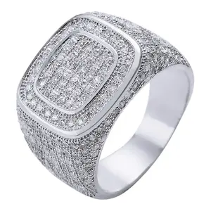 Men Luxury 925 Silver Rings Hip Hop Jewelry VVS Moissanite With GRA Certificate Gemstone Engagement Wedding Rings