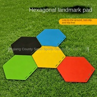 Tapis d'entraînement hexagonal pour l'équilibre, l'agilité, la condition physique, les exercices de travail des pieds, les exercices en plein air, antidérapant, en élastomère thermoplastique