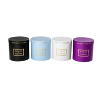 Vente en gros d'usine de boîte à fleurs seau rond avec logo estampage à chaud personnalisé ensemble de boîte d'emballage cadeau seau