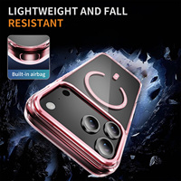 Casing Ponsel Kristal Transparan Anti Benturan dengan Pengisian Daya Magnetik Nirkabel untuk iPhone 17 Air Pro Max 16 SE Plus 15 14 13 12 11